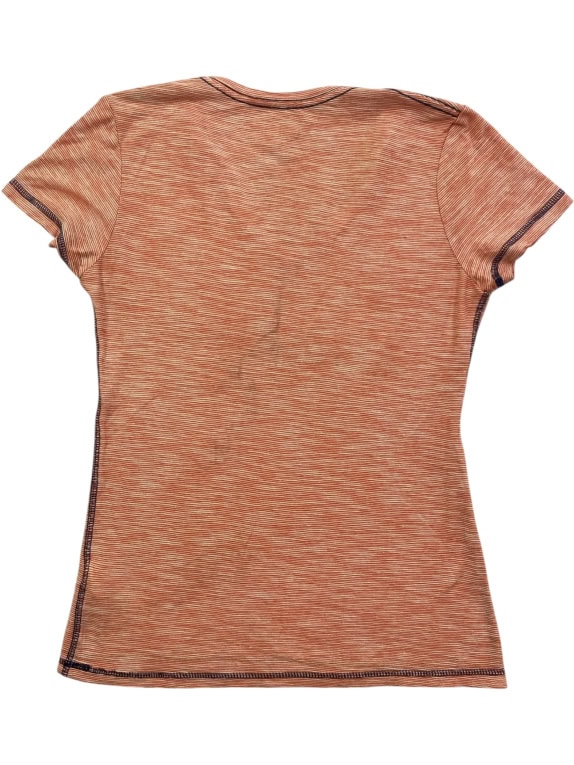 NFL Denver Broncos T-Shirt V-Neck Ριγέ Logo Πορτοκαλί Γυναικείο S