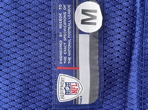 NFL FOOTBALL JERSEY ATHLETIC BLUE MEN PRE OWNED M