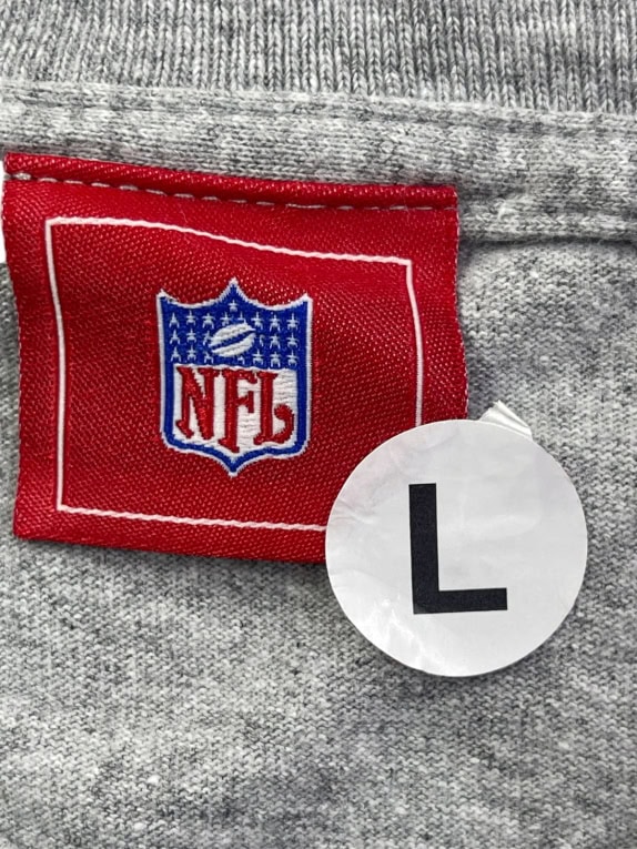 NFL GRAPHIC TEE ATHLETIC GREY UOMO PRE OWNED L