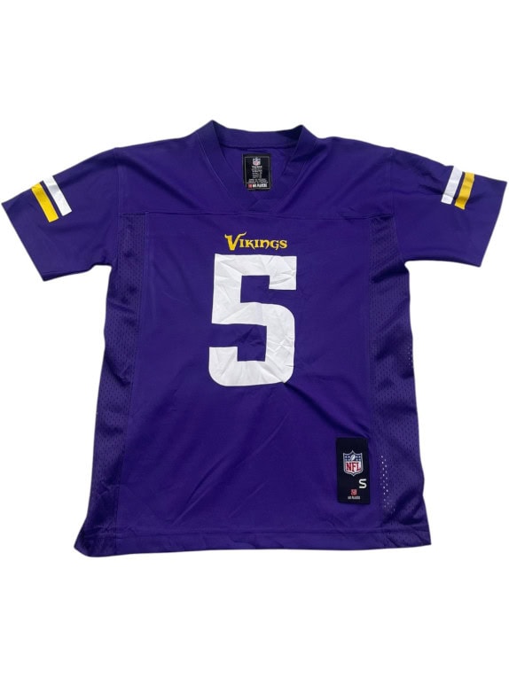 NFL JERSEY VIKINGS SPORTSWEAR PURPLE MEN PRE OWNED XS