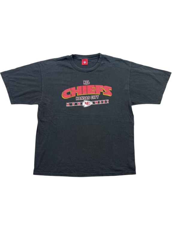 NFL Kansas City Chiefs T-Shirt Big Logo Μαύρο Unisex XL