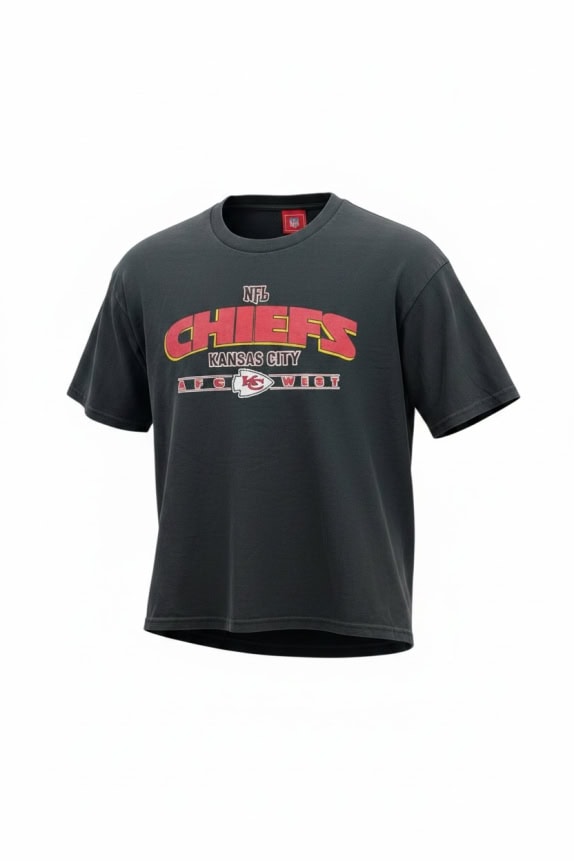 NFL Kansas City Chiefs T-Shirt Big Logo Μαύρο Unisex XL