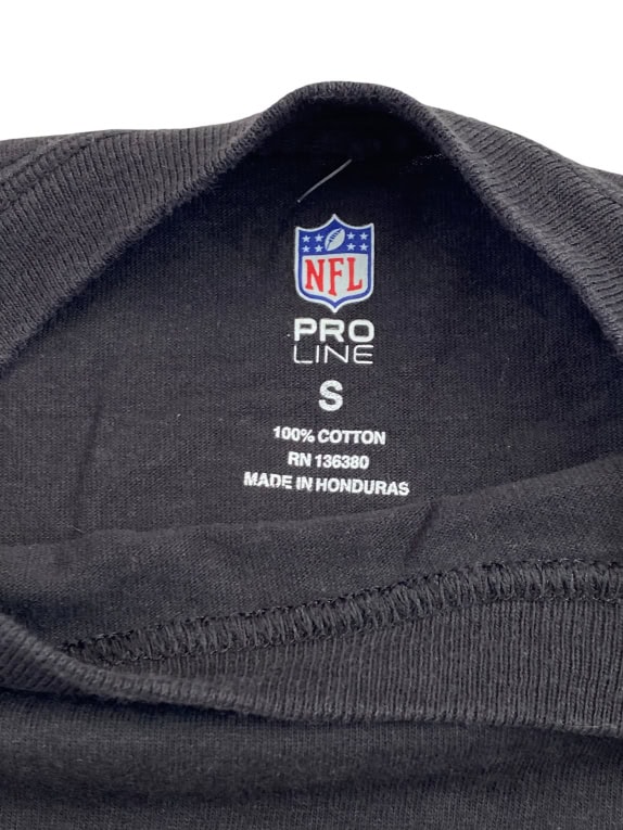 NFL PRO LINE ΜΠΛΟΥΖΑ ΜΑΚΡΥΜΑΝΙΚΗ PITTSBURGH STEELERS ΛΟΓΟΤΥΠΟ ΜΑΥΡΟ UNISEX S pre-owned