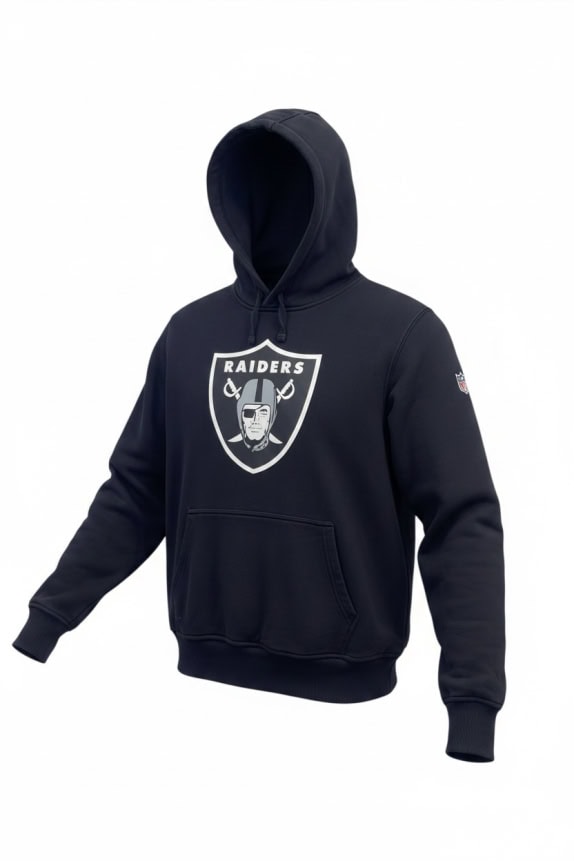 NFL Raiders Hoodie Big Logo Μαύρο Unisex XL