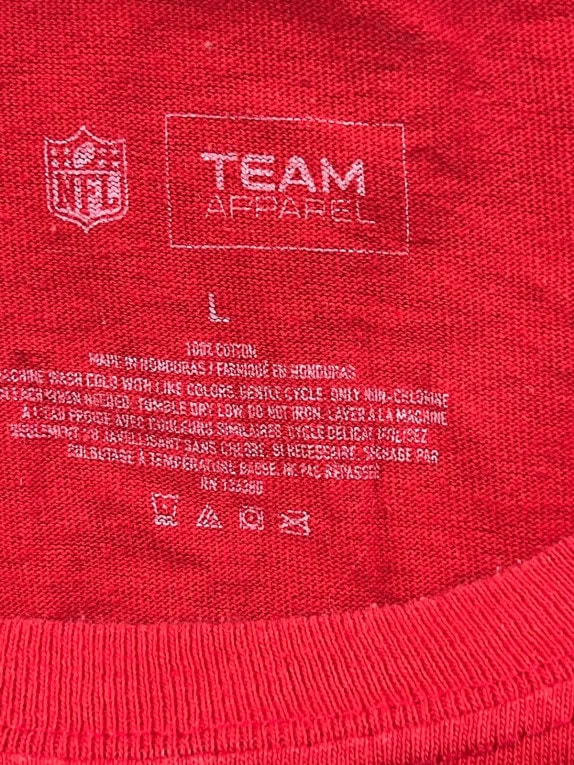 NFL T SHIRT GRAPHIC RED ΑΝΤΡΙΚΟ PRE OWNED L