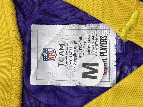 NFL TEAM APPAREL MAGLIA FOOTBALL VINTAGE VIOLA UOMO PRE OWNED M