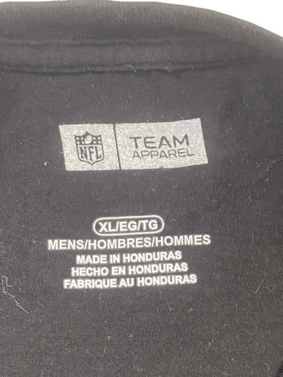 NFL TEAM APPAREL GRAPHIC TEE NERO UOMO PRE OWNED XL