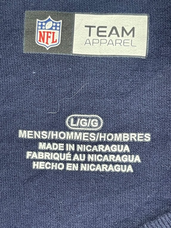 NFL TEAM APPAREL GRAPHIC TEE NAVY ΑΝΤΡΙΚΟ PRE OWNED L