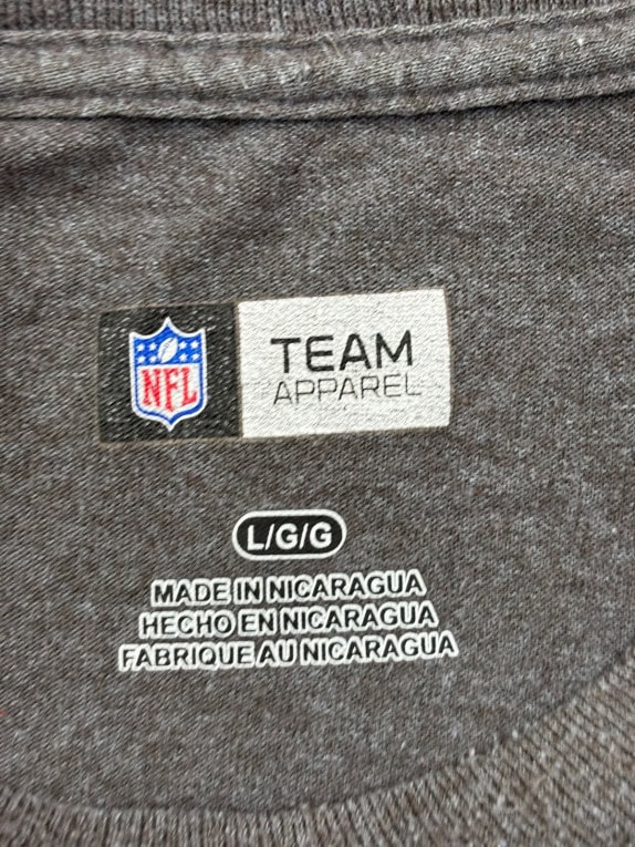 NFL TEAM APPAREL GRAPHIC TEE SPORTSWEAR ΑΝΘΡΑΚΙ ΑΝΤΡΙΚΟ PRE OWNED L