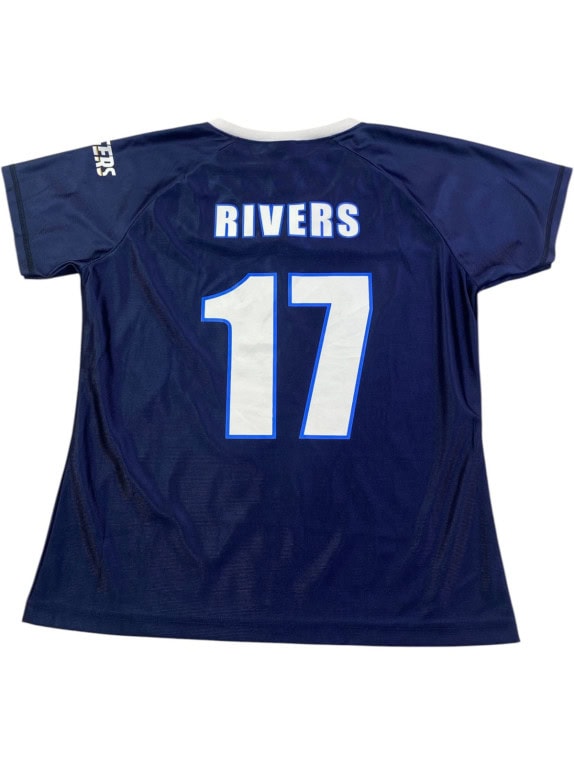 NFL TEAM APPAREL GRAPHIC TEE SPORTSWEAR NAVY WOMENS PRE OWNED L