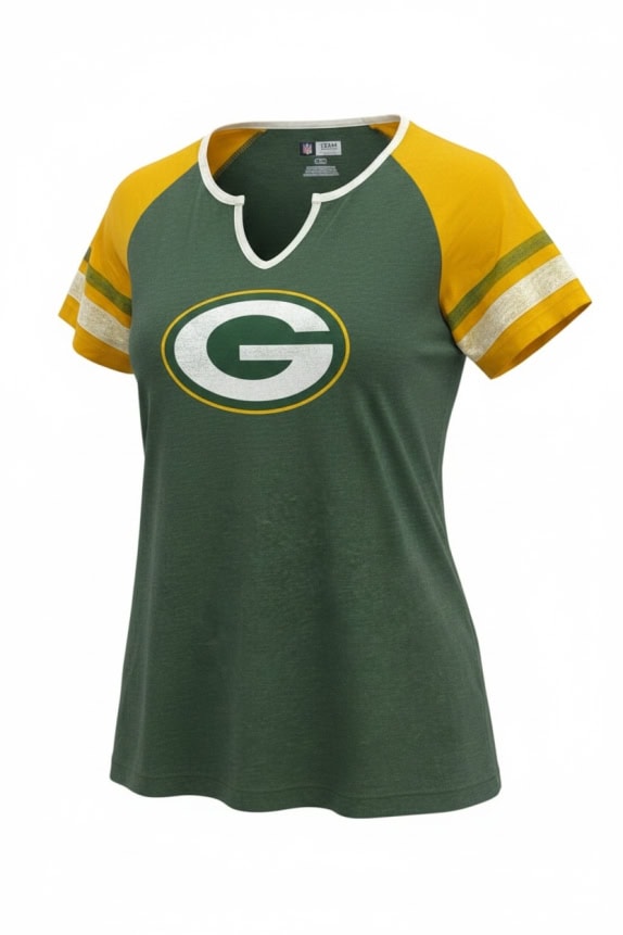 NFL TEAM APPAREL GREEN BAY PACKERS T-SHIRT BIG LOGO ΠΡΑΣΙΝΟ/ΚΙΤΡΙΝΟ ΓΥΝΑΙΚΕΙΟ L