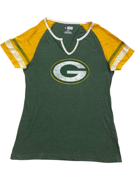 NFL TEAM APPAREL GREEN BAY PACKERS T-SHIRT BIG LOGO ΠΡΑΣΙΝΟ/ΚΙΤΡΙΝΟ ΓΥΝΑΙΚΕΙΟ L
