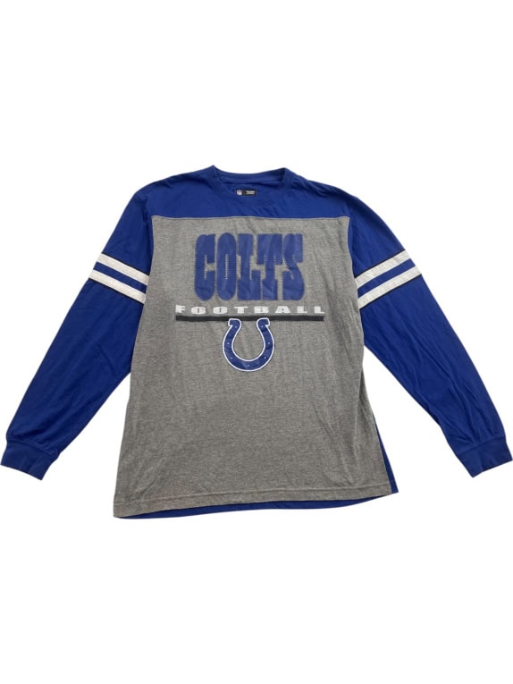 NFL TEAM APPAREL Μακρυμάνικη Μπλούζα Colts Football Logo Μπλε / Γκρι UNISEX L