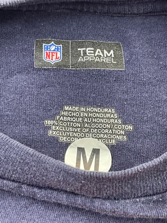 NFL TEAM APPAREL LONG SLEEVE T SHIRT SPORTSWEAR NAVY MEN PRE OWNED M