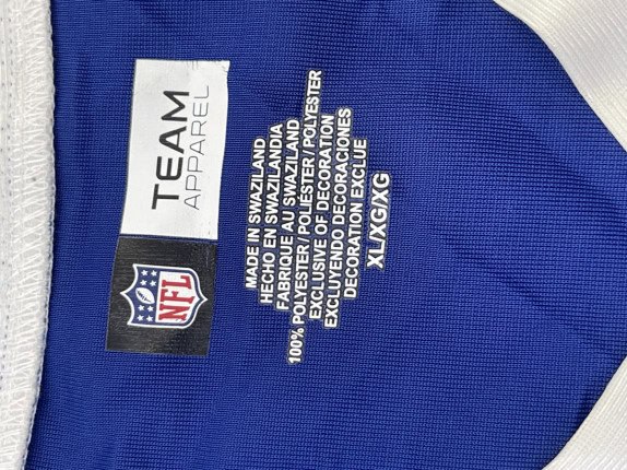 NFL TEAM APPAREL COLTS JERSEY ATHLETIC BLUE MALE PRE OWNED