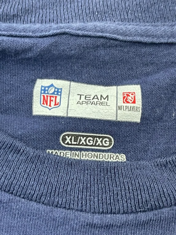 NFL TEAM APPAREL GRAPHIC TEE SPORTSWEAR NAVY MEN PRE OWNED XL