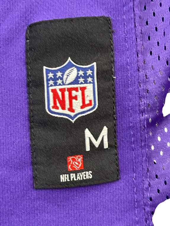 NFL TEAM APPAREL MAGLIA FOOTBALL AMERICANO JUNIOR SPORTSWEAR VIOLA UNISEX PRE OWNED M