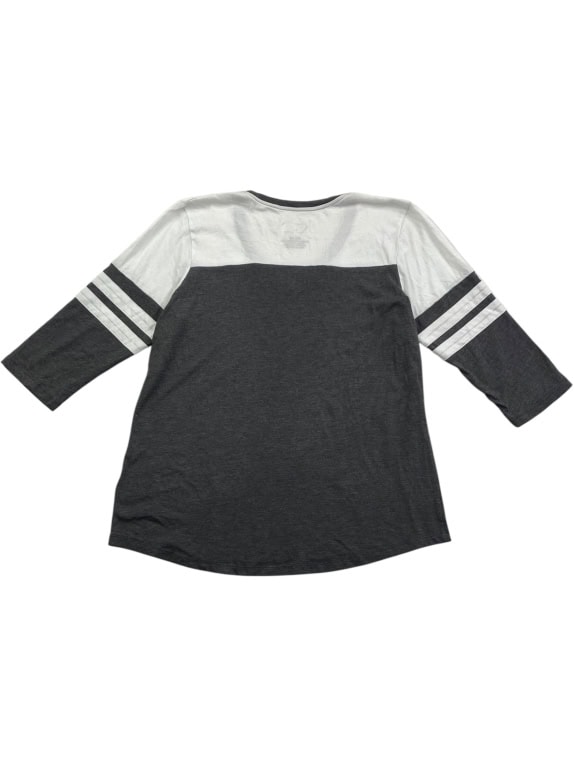 NFL Team Apparel Raiders Maglia da donna grigia con logo e maniche 3/4 XL