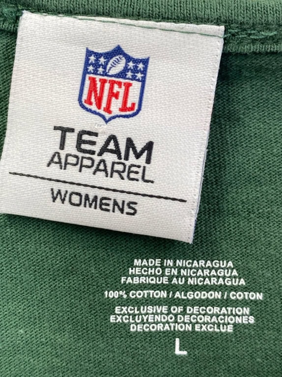 NFL TEAM APPAREL T SHIRT GRAPHIC SPORTSWEAR ΠΡΑΣΙΝΟ ΓΥΝΑΙΚΕΙΟ PRE OWNED L