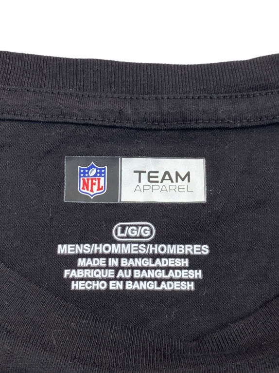 NFL TEAM APPAREL T-SHIRT VINTAGE GRAFICA CINCINNATI BENGALS NERO UNISEX L usata