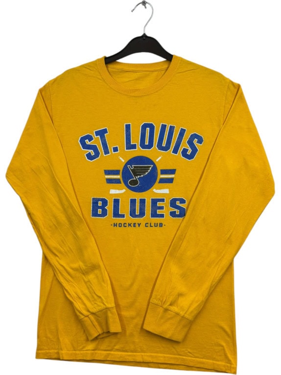 NHL ST LOUIS BLUES ΜΑΚΡΥΜΑΝΙΚΗ ΜΠΛΟΥΖΑ GRAPHIC ΚΙΤΡΙΝΟ ΑΝΤΡΙΚΟ PRE OWNED S