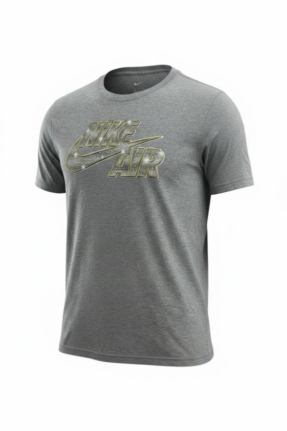 NIKE AIR T-SHIRT BIG LOGO GRIGIO UNISEX LARGE