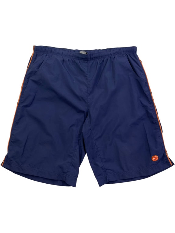 Nike Costume da bagno short da uomo blu con dettagli arancioni taglia XL