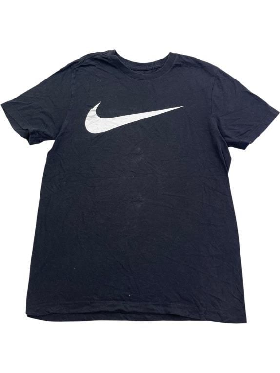 Nike Ανδρικό T-Shirt Μαύρο με Μεγάλο Swoosh Logo