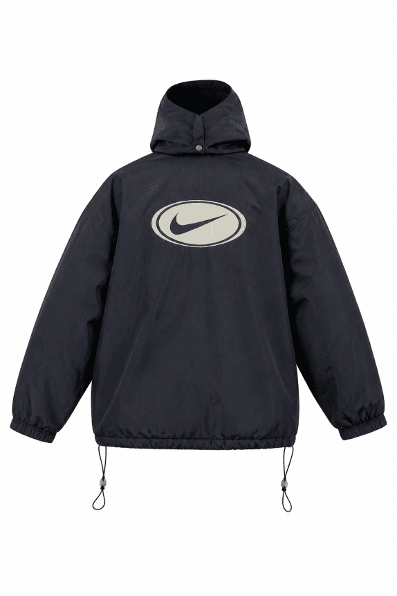 2000s NIKE ANORAK JACKET STREETWEAR BLACK MEN PRE OWNED XL