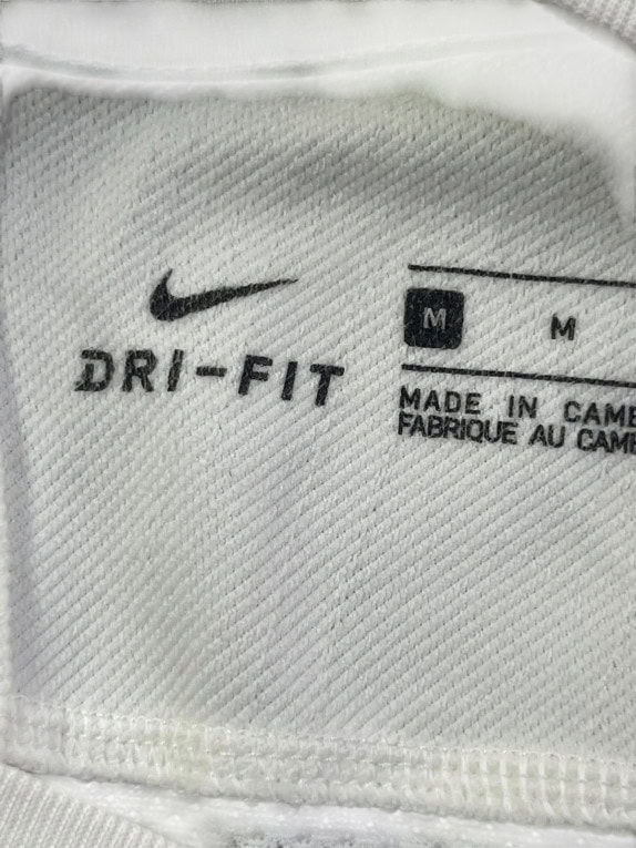 NIKE ATHLETIC SHIRT MINIMAL WHITE MEN PRE OWNED M