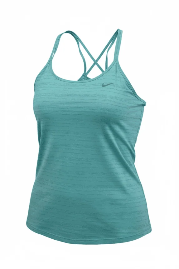NIKE ATHLETIC TANK TOP DRI-FIT STRIPED SAGE GREEN WOMEN M