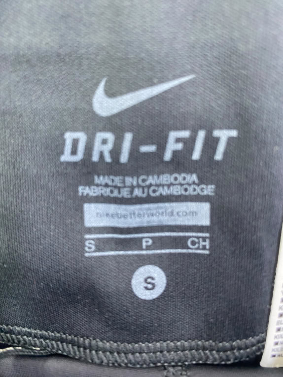 NIKE ATHLETIC TIGHTS DRI-FIT GRAPHIC BLACK FEMALE S