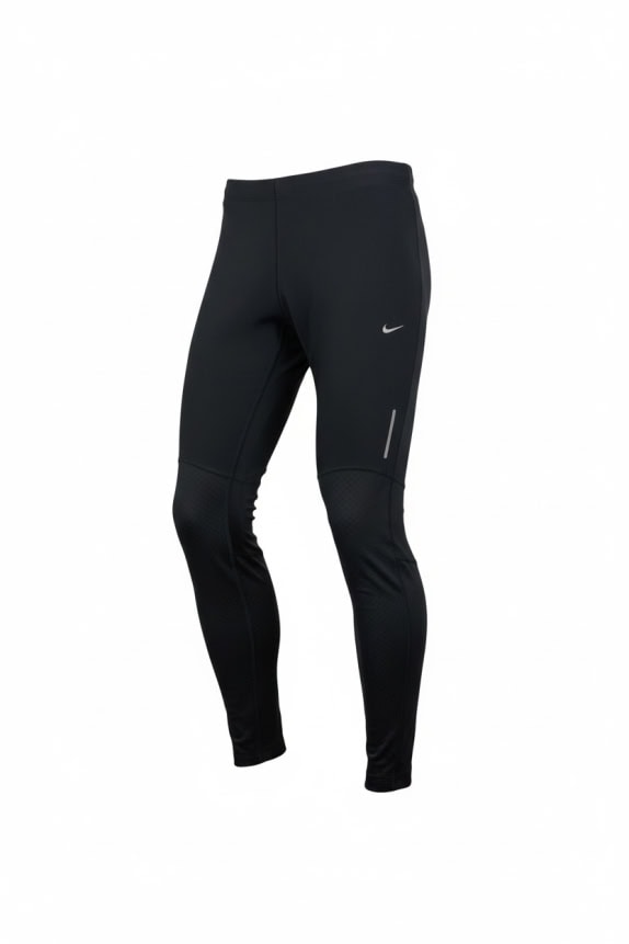 NIKE leggings sportivi DRI-FIT RUNNING LOGO neri da uomo S