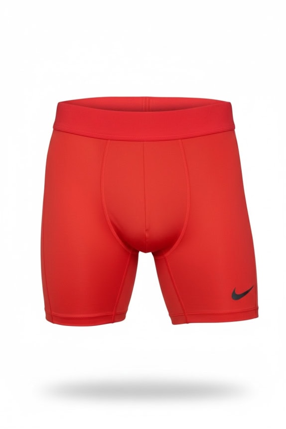 NIKE pantaloncini leggings sportivi DRI-FIT con logo rossi da uomo M