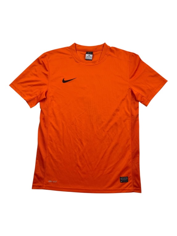 NIKE SPORTS T-SHIRT DRI-FIT LOGO ORANGE MENS M