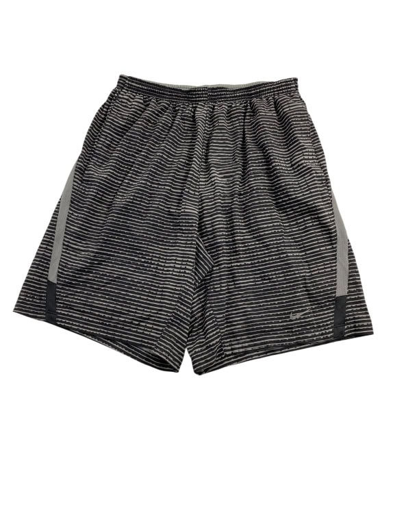 Nike Αθλητικό Σορτς Dri-FIT Ριγέ Μαύρο Γκρι Ανδρικό M