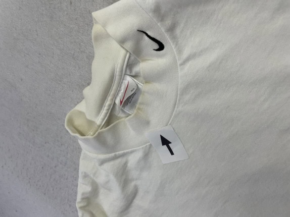 80S NIKE SHIRT MINIMAL OFF WHITE MEN PRE OWNED XL