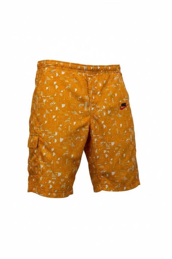 NIKE CARGO SHORTS GRAPHIC SENAPE UNISEX PRE OWNED L