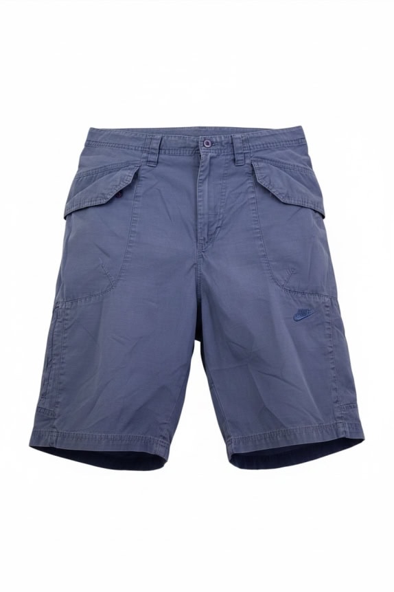 NIKE CARGO BERMUDA SHORTS LOGO RICAMATO BLU UNISEX S