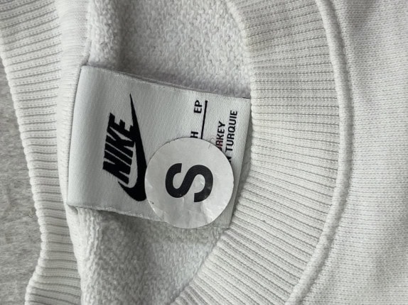NIKE FELPA CREWNECK COLLEGE BIANCO DONNA PRE OWNED S