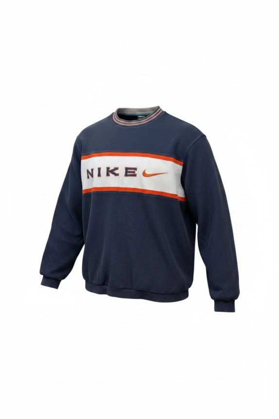 NIKE CREWNECK VINTAGE NAVY UOMO PRE OWNED L