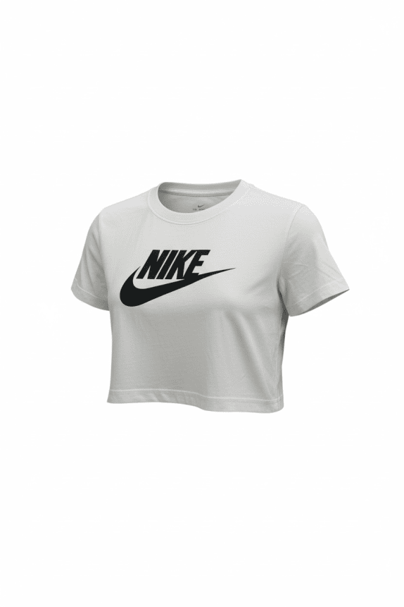 NIKE CROP TOP T-SHIRT CASUAL LOGO ΛΕΥΚΟ ΓΥΝΑΙΚΕΙΟ S