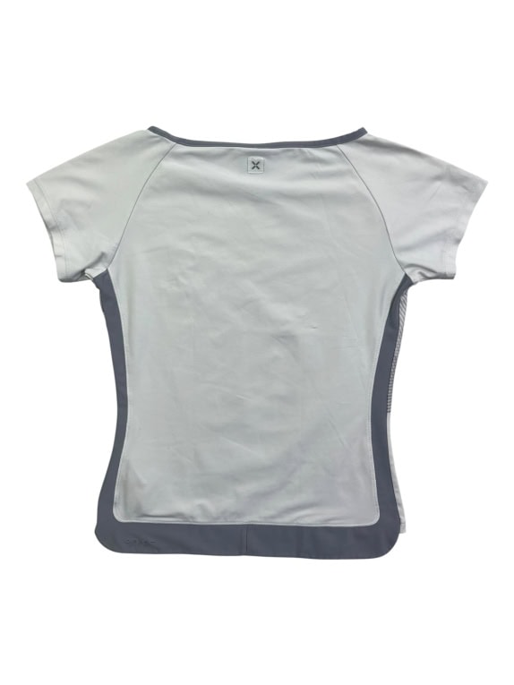 NIKE DRI-FIT SPORTS T-SHIRT WITH GRAPHICS GREY / WHITE WOMENS M