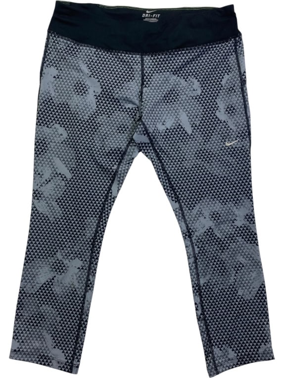 Nike Dri-FIT Αθλητικό Κολάν 3/4 Pattern Γκρι Γυναικείο L