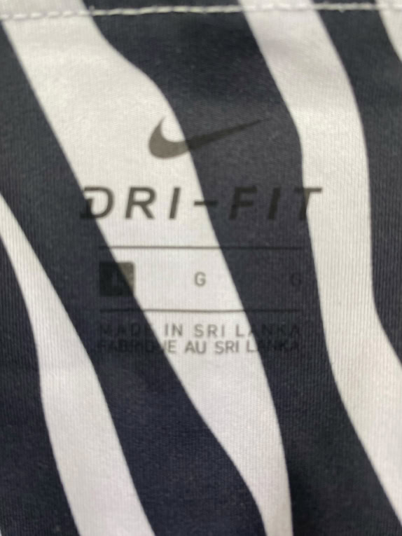 NIKE Dri-FIT Αθλητικό Κολάν Training Zebra Print Logo Μαύρο-Λευκό Γυναικείο L