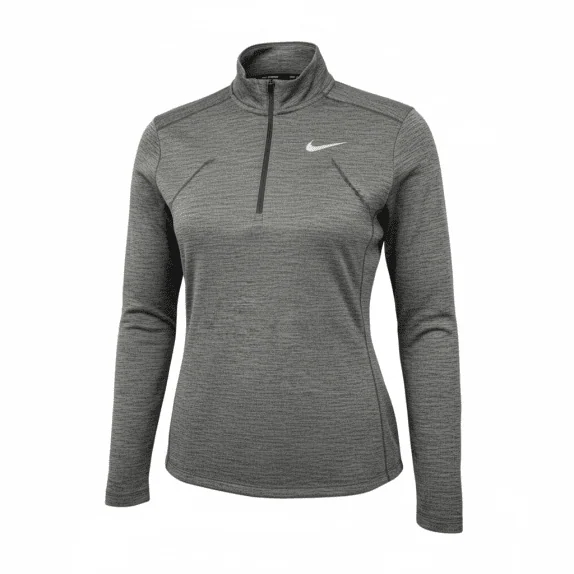 NIKE DRI-FIT FELPA GRIGIA CON QUARTER-ZIP (CORSA) - L