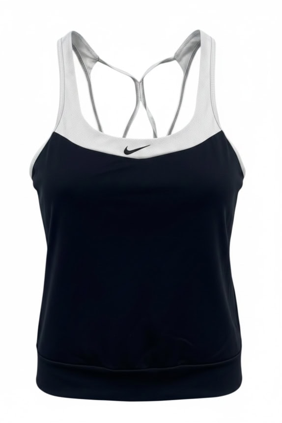 Nike Dri-FIT Tank Top Logo Δίχρωμο Μπλε-Λευκό Γυναικείο S