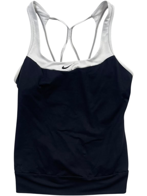 Nike Dri-FIT Tank Top Logo Δίχρωμο Μπλε-Λευκό Γυναικείο S