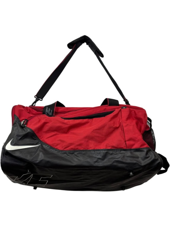 NIKE DUFFLE BAG SPORTSWEAR ROSSO NERO UNISEX PRE OWNED