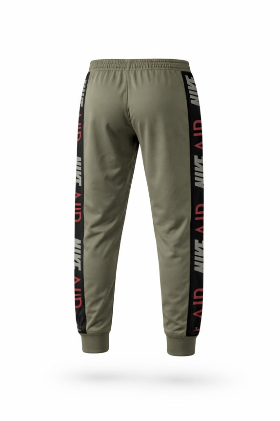 NIKE TRACK JOGGERS STREETWEAR OLIVA UOMO PRE OWNED L